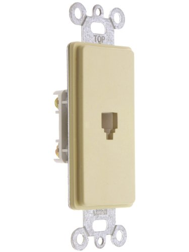 Leviton Decora Finesse Phone box Squat in Ivory.
