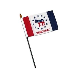 Democratic Party Design 2- 4 x 6 inch Flag