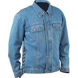 Diamond Plate Denim Motorcycle Jacket 3X (Mens 50-52 Ladies 26-28)
