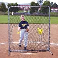 Jugs Quick-snap Softball Screen with Ball Pouch, 6 - Feet