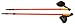 Pair of Pace Maker Nordic Hiking Walking Poles Sticks with Extras - Two Section (Red)