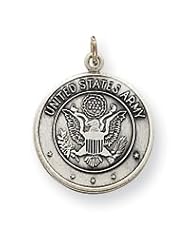 Sterling Silver US Army Medal Charm QC4413"