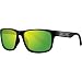 Epoch Delta Golf Sport Riding Sunglasses Black Frame Green Mirror Lenses