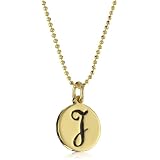 Erica Anenberg Initial J Gold Pendant