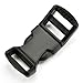 SciencePurchase 120 Pack of Black Contoured Side Release Plastic Buckles for 1/2