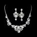 Couture Collection Silver Rhinestone Bridal Necklace and Earrings set