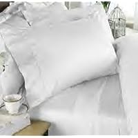 1200-Thread-Count Egyptian Cotton 4PC 1200TC Bed Sheet Set, King, White Solid 1200 TC