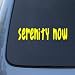 SERENITY NOW - Seinfeld - Vinyl Car Decal Sticker #1674 | Vinyl Color: Yellow