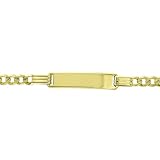 14k 6 Child's Gold ID Bracelet with Curb Link Chain