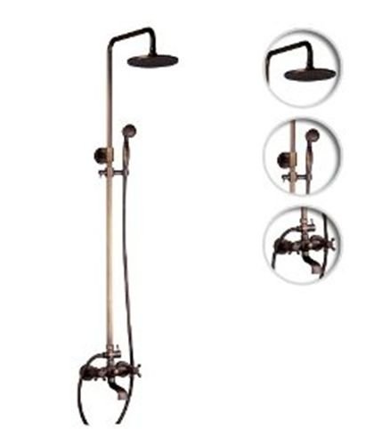 8 Shower Head and Hand Shower Combo Shower System,Antique Brass