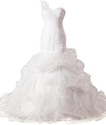 Mermaid  One Shoulder Lace Ruched  Ball Gown Evening Dress/Prom Dress/Party Dress 