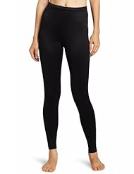 Duofold Womens Mid Weight Bottom Base Layer Legging, Black, Large