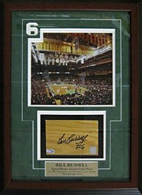Bill Russell Autographed / Signed Boston Celtics Basketball Custom Framed