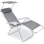 Serenity Reclining Lounge Chair w/ Laced Suspension System & Sunshade (Dark Gray)