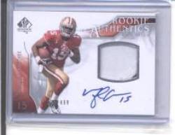 2009 SP Authentic #391 Michael Crabtree JSY AU/499 RC - 49ers (RC - Rookie Card - Piece of Authentic Jersey/Patch - Autographed Card - Serial #d to 499)(Football Cards)