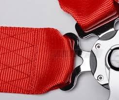 lightpros 5 point seat belt w/cam lock release (red)