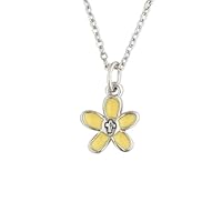 Children's Plated Pewter Flower with Cross Pendant by Bob Siemon, 14