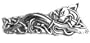 Large Sterling Silver CELTIC Knotwork Beast Pin Brooch