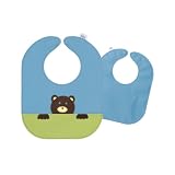 Mally Bibs - Leather Baby Bib - Peeking Bear