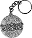 Apparel : Guns N' Roses - Round 2 Gun / Pistol Logo - Metal Keychain / Keyring / Key Ring / Key Chain