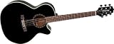 Takamine G Series EG481SCX NEX Acoustic Electric Guitar, Black Chain