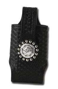 Men's Basket Weave Cell Phone Case - Black