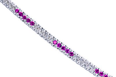 Childrens Toyshop  Jewelry : Bold and Beautiful 4.75 carats total weight Round Cut Amethyst & White CZ Gemstone Tennis Bracelet in Sterling Silver