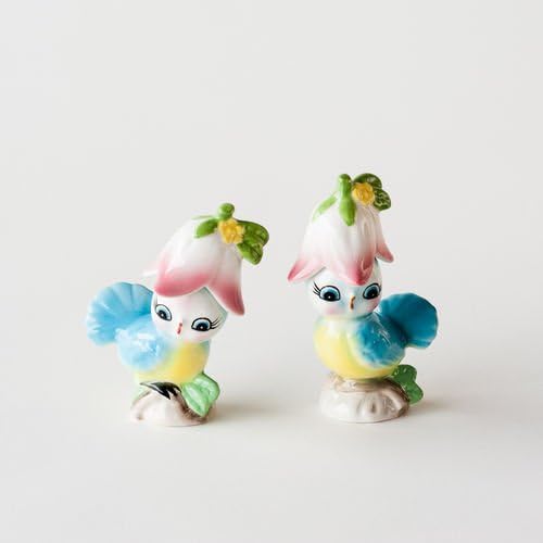 BLUE BIRD adorable Salt & Pepper Set Ceramic NEW IN BOX