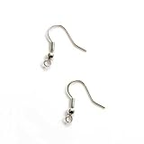 crochets boucles d'oreilles, Argenté, Lot de 100