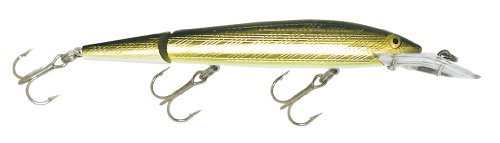 Rebel Jointed Fastrac Minnow Fishing Lure, Gold / Black, 4 1/2-Inch, 3/8 ounce