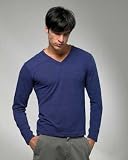 American Apparel Mens Tri-Blend Long Sleeve V Neck T Shirt. TR476