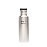 Klean Kanteen Stainless Steel Water Bottle with Poly Flat Cap (27-Ounce)