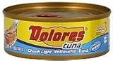 UPC 016101000597 product image for Dolores Chunk Light Yellowfin Tuna in Water 5 Oz (Pack of 6) | upcitemdb.com