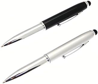 3 In 1 - Metal Pen / Torch And Touch Screen Stylus - YOU WILL RECEIVE ONE PEN AT RANDOM FROM THE COLORS SHOWN. - Gift Boxed