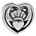 Authentic SILVERADO Celtic Claddagh 925 Sterling Silver Bead fits European Charm Bracelet