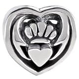 Authentic SILVERADO Celtic Claddagh 925 Sterling Silver Bead fits European Charm Bracelet