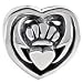 Authentic SILVERADO Celtic Claddagh 925 Sterling Silver Bead fits European Charm Bracelet