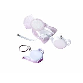 Kate Aspen "Love Is Brewing" Teapot Tape Measure Keychain