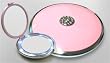 LED Lighted Compact with Swarovski Crystals, 2 Mirrors 10X/1X, Pink