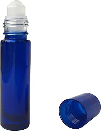 200 New Blue 10ml (1/3oz) Glass Roll On Bottles from The Essential Shop