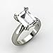 Quotation Ring, Emerald-Cut Rock Crystal Platinum title=