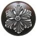 Opulent Flower Walnut Cabinet Knob, Antique Pewter
