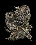 Royal Brush Gold Foil Engraving Art Kit 8X10 Owls GOLF-13, 3 Item(s)/Order