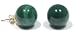 14k Yellow Gold 12mm Malachite Stud Earrings