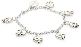 Ed Hardy Skull Base Metal Bracelet With Logo, 8.5