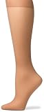 No Nonsense Women's Sheer Toe Knee Highs, 10 Pair Pack, Tan, One Size
