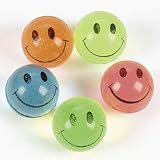 Mini Neon Smile Face Bouncing Balls (144 pc)