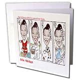 Londons Times Funny Music Cartoons - Billie Holidays - Greeting Cards-12 Greeting Cards with envelopes