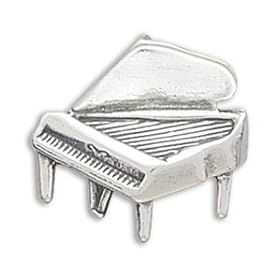 Buy Sterling Silver Slide, .75 inch Piano Charm, 3.4 grams (ZFF-C3325) by Silver Messages--Free US Shipping
