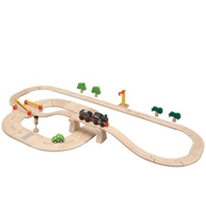 Childrens Toyshop  Toys : Plan Toys - Road and Rail Set 42